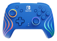 PDP Afterglow Wave Blau USB Gamepad Analog / Digital Nintendo Switch, Nintendo Switch OLED