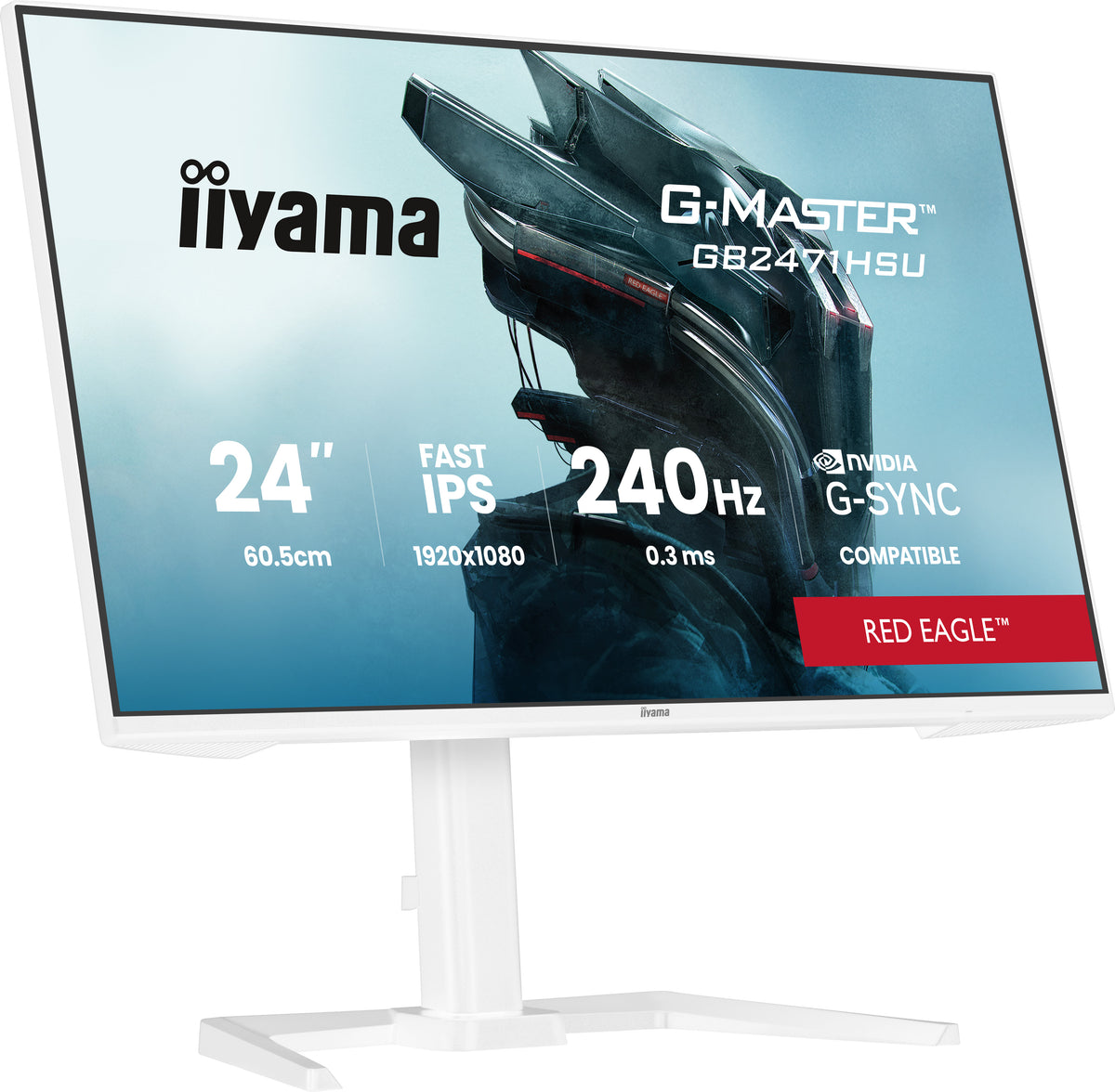 iiyama G-MASTER GB2471HSU-W1 Computerbildschirm 60,5 cm (23.8") 1920 x 1080 Pixel Full HD LED Weiß