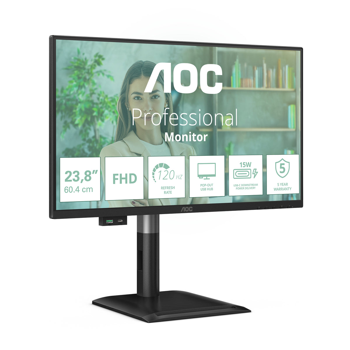 AOC 24P4U Computerbildschirm 60,5 cm (23.8") 1920 x 1080 Pixel Full HD Schwarz