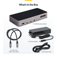 StarTech.com USB-C Drei Monitor Dockingstation - HDMI/DP Dreifach 4K USB C Dock - 5x USB Hub - GbE - 100W PD - Universelle Multi-Monitor Dockingstation - Thunderbolt 3/4 Kompatibel