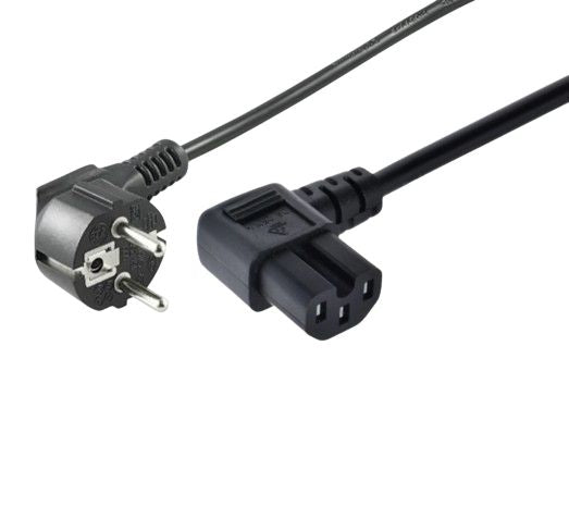Microconnect MC-JT008/HT3W-H05VV-F-1.5 Stromkabel Schwarz 1,5 m Netzstecker Typ E+F C15-Koppler