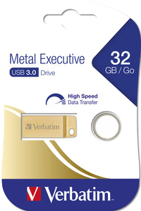 Verbatim Metal Executive 32 GB - USB 3.0 Drive – Gold