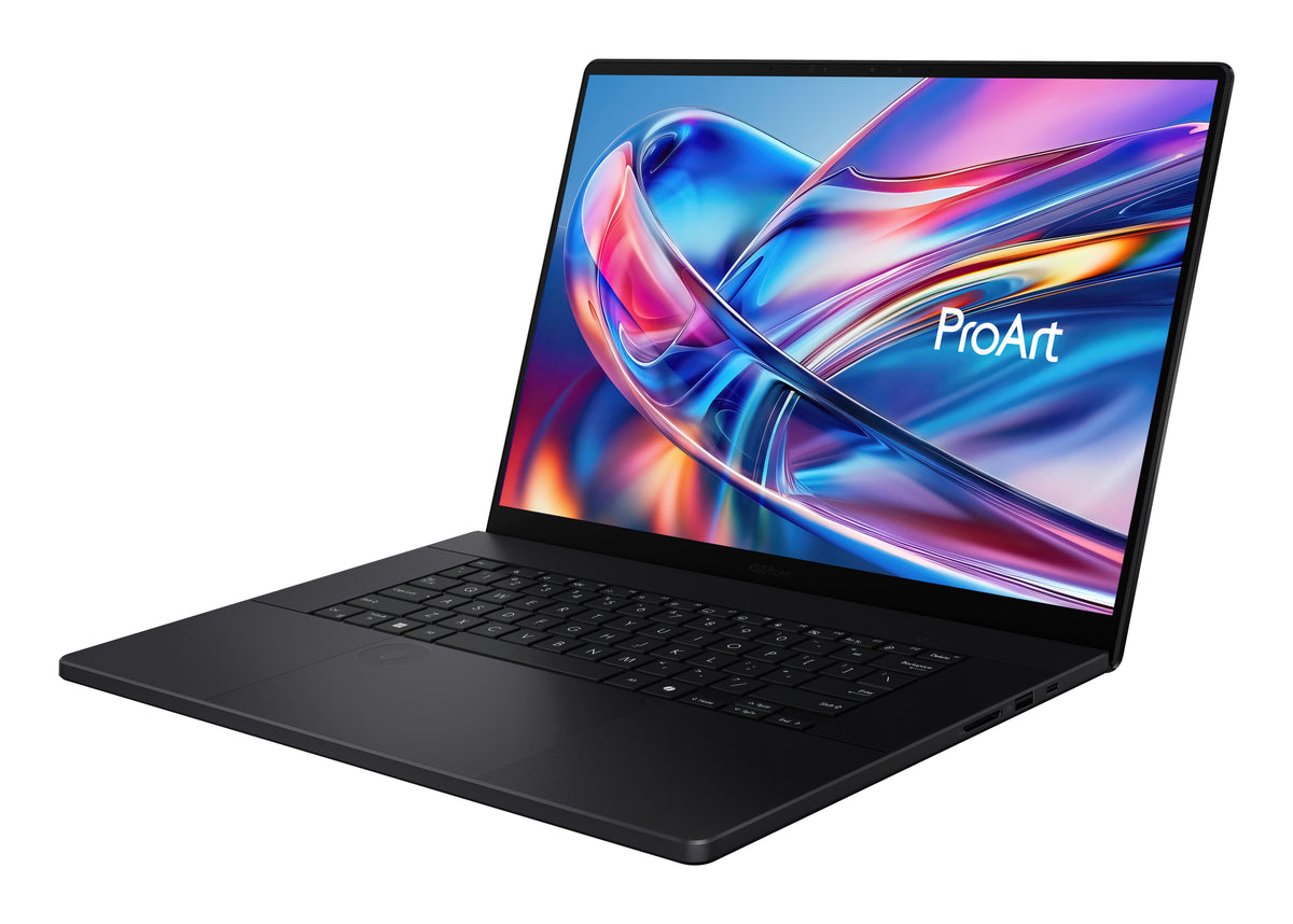 ASUS ProArt P16 H7606WW-SE028X Copilot+ PC AMD Ryzen AI 9 HX 370 Laptop 40.6 cm (16") Touchscreen WQUXGA 32 GB LPDDR5x-SDRAM 2 TB SSD NVIDIA GeForce RTX 5080 Laptop GPU Wi-Fi 7 (802.11be) Windows 11 Pro German Black