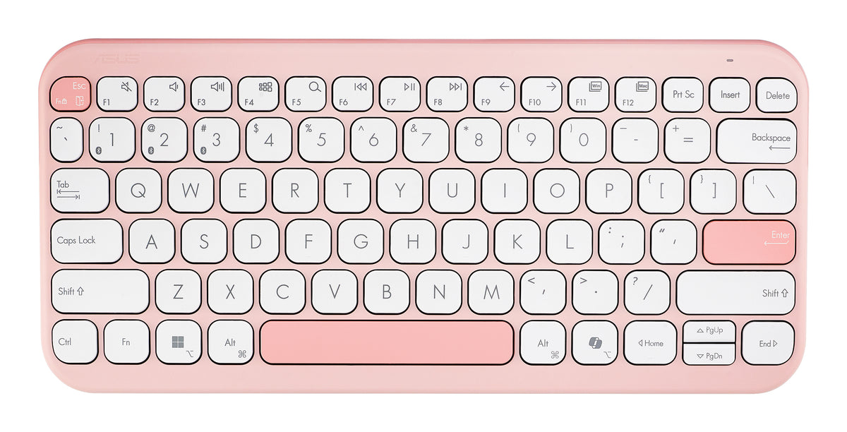 ASUS Marshmallow Keyboard KW100 Tastatur Haus Bluetooth QWERTZ Deutsch Pink