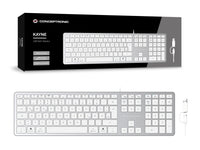 Conceptronic KAYNE02WDE USB Slim-Tastatur, QWERTZ Deutsch, kompatibel mit Windows und macOS
