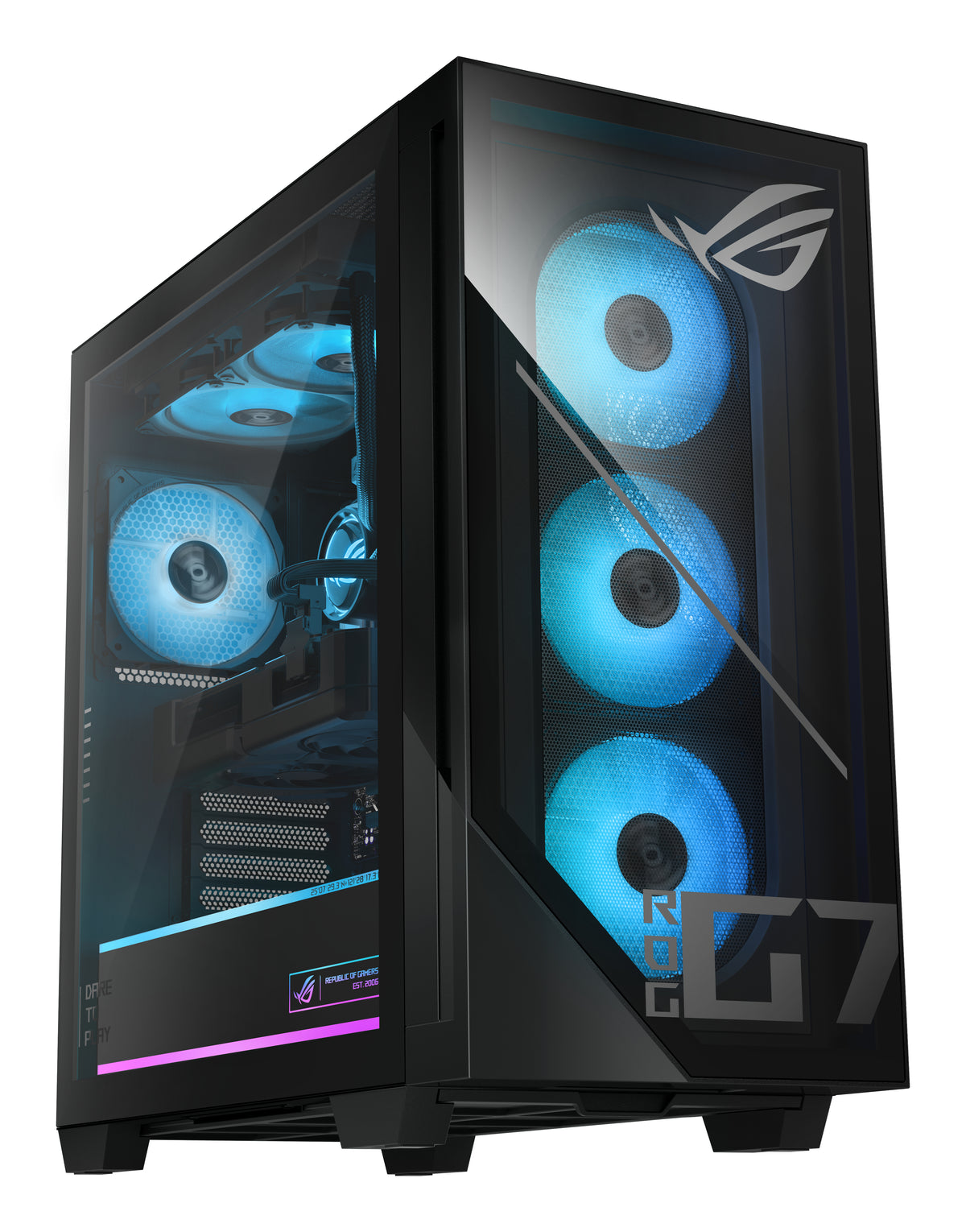 ASUS ROG G700 G700TF-07265F438W Intel Core Ultra 7 265F 32 GB DDR5-SDRAM 1 TB SSD NVIDIA GeForce RTX 5070 Windows 11 Home Tower PC Schwarz