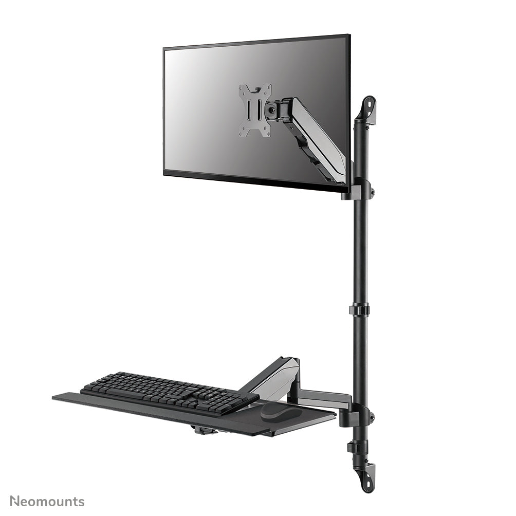 Neomounts WL90-325BL1 Sitz-Steh-Arbeitsplatz-Wand 17-32" - Gasfeder