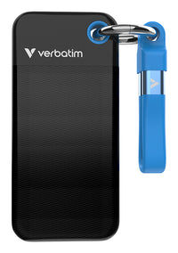 Verbatim Pocket SSD 512 GB USB Typ-C 3.2 Gen 2 (3.1 Gen 2) Schwarz, Blau