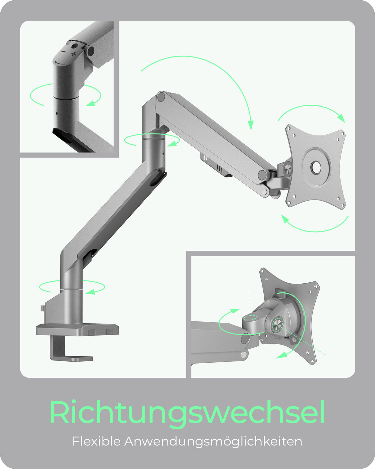 ICY BOX IB-MS523-T, Monitorständer mit Tischhalterung für einen Monitor bis zu 32" (81 cm)