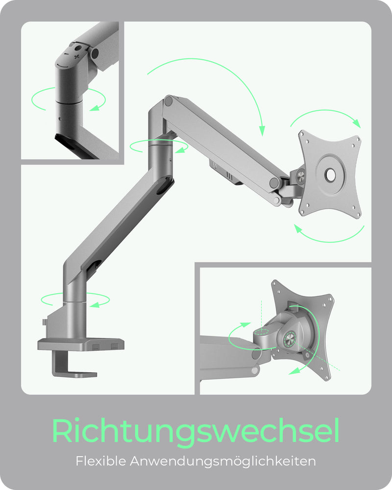 ICY BOX IB-MS523-T, Monitorständer mit Tischhalterung für einen Monitor bis zu 32" (81 cm)