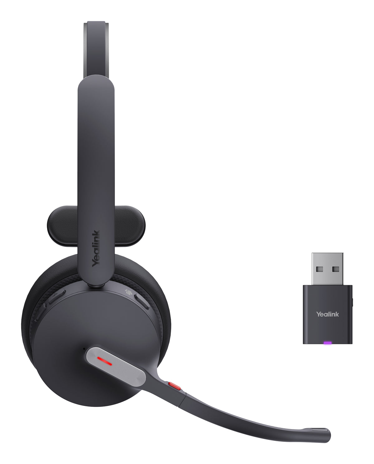 Yealink WH64 Hybrid Mono Teams Kopfhörer Kabellos Kopfband Büro/Callcenter Mikro-USB Bluetooth Schwarz