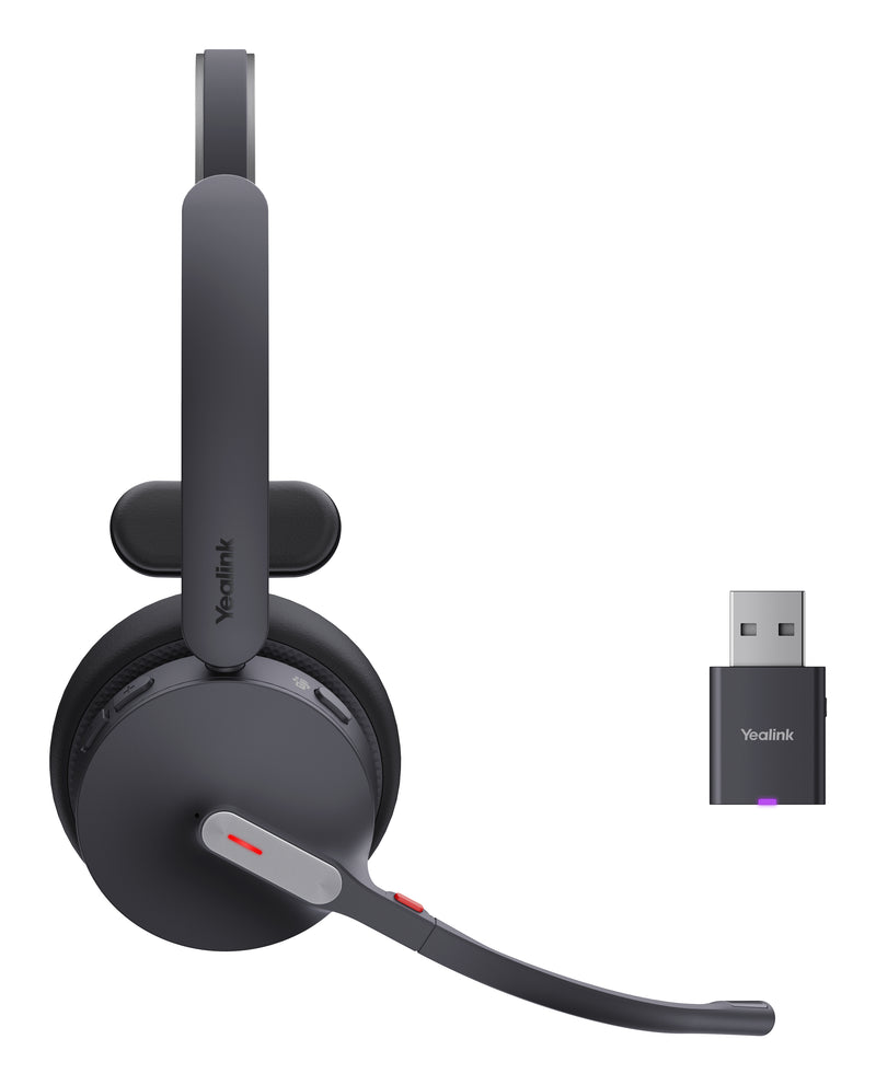 Yealink WH64 Hybrid Mono Teams Kopfhörer Kabellos Kopfband Büro/Callcenter Mikro-USB Bluetooth Schwarz