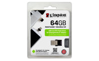 Kingston Technology DataTraveler 64GB microDuo 3.0 USB-Stick USB Type-A / Micro-USB 3.2 Gen 1 (3.1 Gen 1) Schwarz