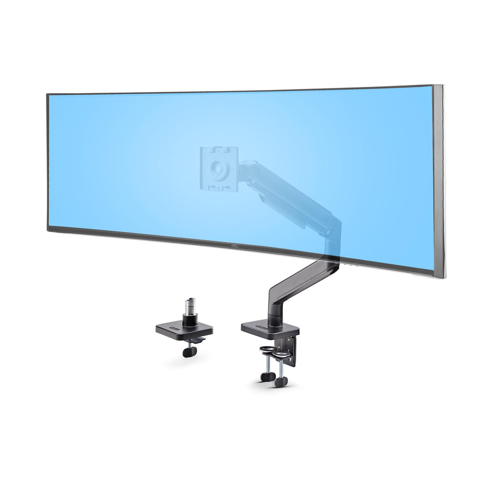 Support de Bureau StarTech.com pour Écran Incurvé Ultrawide 32:9 de 49 Pouces, Fixation VESA 75x75, 100x100 avec Bras à Ressort, Charge Max. 20kg, Montage par Pince/Œillet, Réglage sans Outil