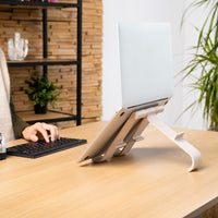 R-Go Tools Laptop- und Tablet-Ständer R-Go Treepod, ergonomisch und modular, verstellbar, biobasiert