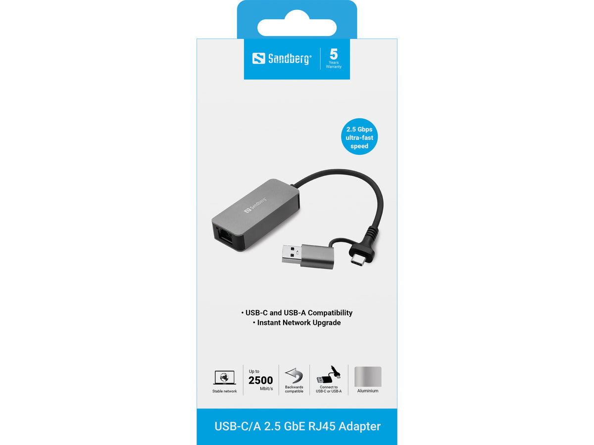 Sandberg 136-68 Netzwerkkarte Ethernet 2500 Mbit/s