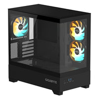 GIGABYTE C201 PANORAMIC PC-Gehäuse – Mid-Tower, m-ATX, Unterstützung für 360-mm-Radiator, 3 vorinstallierte Lüfter, USB 3.0, unterstützt RGB Fusion