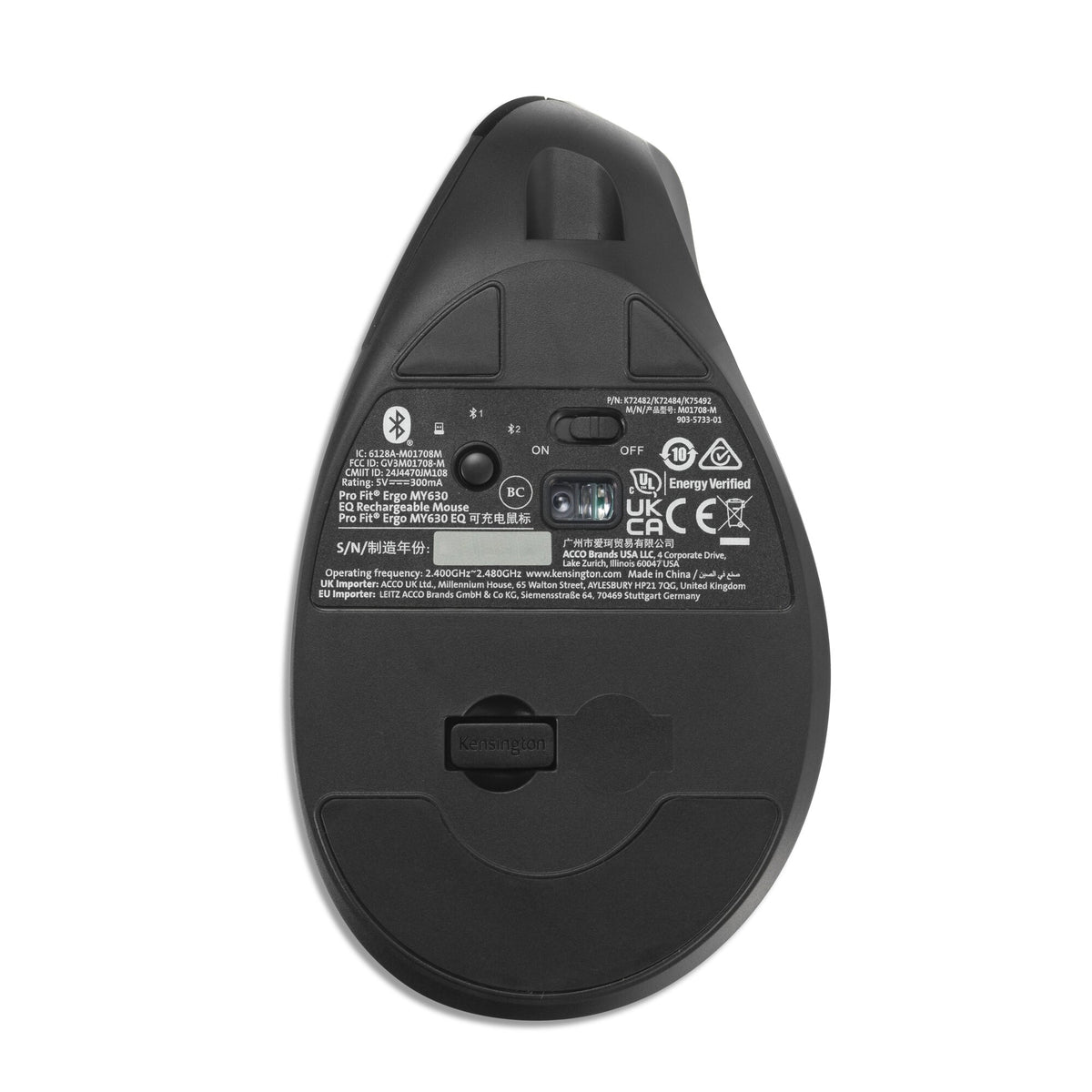 Kensington Pro Fit Ergo MY630 EQ Maus (Rechargeable)
