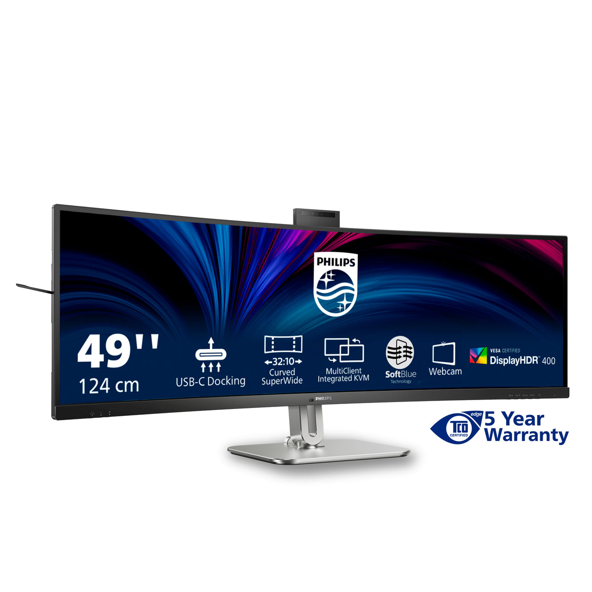 Philips 49B2U6900CH/00 Computerbildschirm 124 cm (48.8") 5120 x 1440 Pixel Dual QHD LCD Schwarz