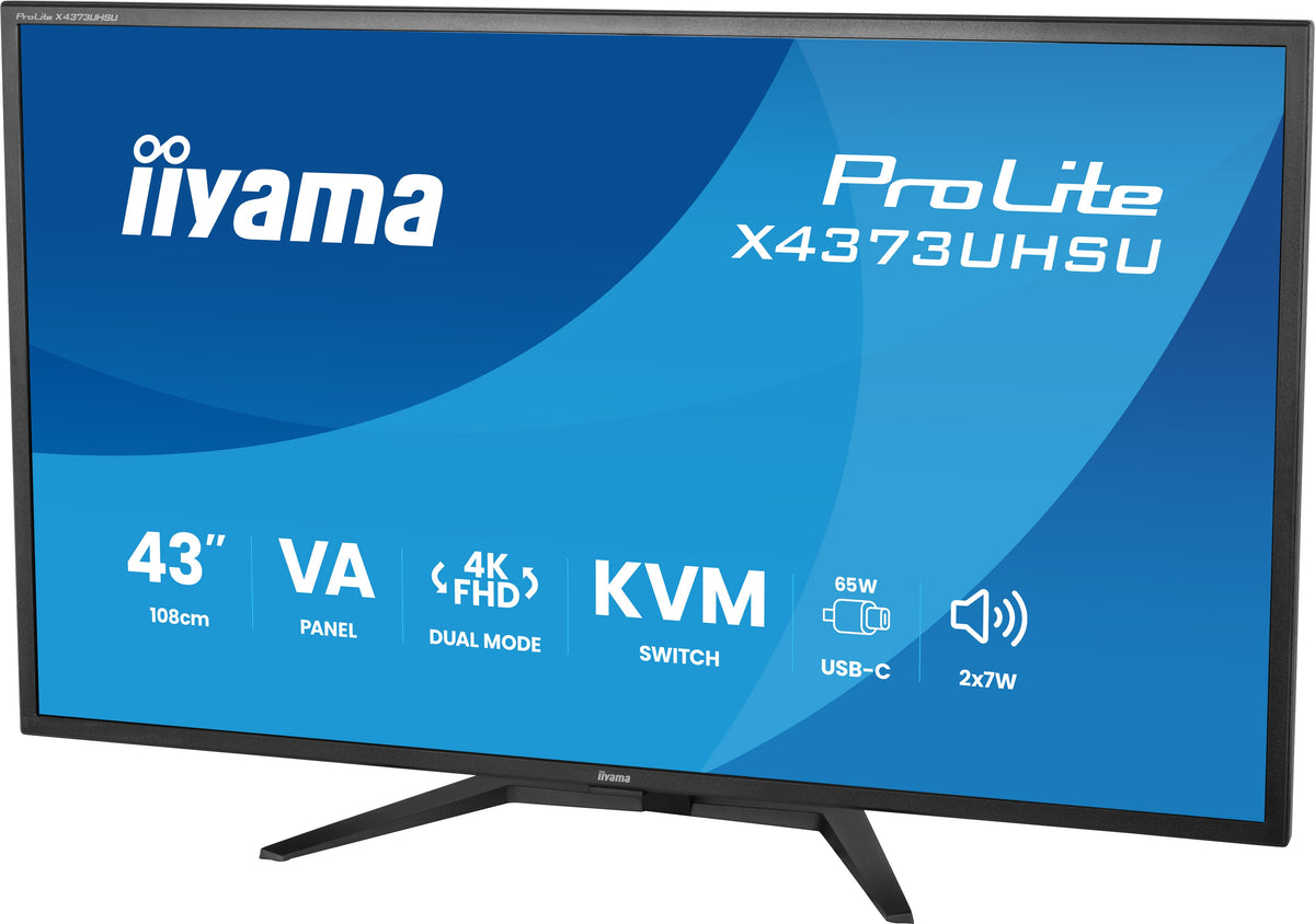 iiyama ProLite X4373UHSU-B2 Computerbildschirm 108 cm (42.5") 3840 x 2160 Pixel 4K Ultra HD LED Schwarz