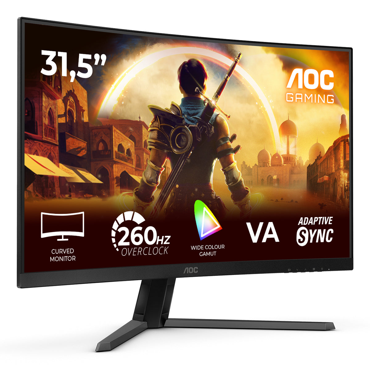 AOC G4 C32G42ZE Computerbildschirm 80 cm (31.5") 1920 x 1080 Pixel Full HD LED Schwarz, Rot