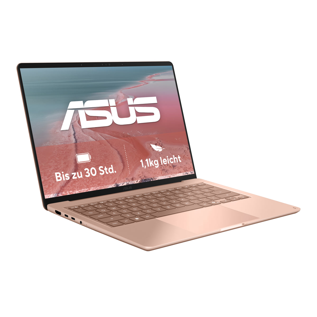 ASUS Zenbook 14 UX3480QA-U1023W Copilot+ PC Snapdragon X1-26-100 Laptop 35,6 cm (14") WUXGA 16 GB LPDDR5x-SDRAM 512 GB SSD Wi-Fi 6E (802.11ax) Windows 11 Home Pink