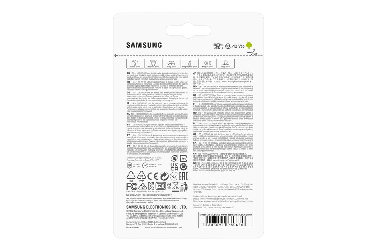 Samsung MB-MD512S 512 GB MicroSDXC UHS-I Klasse 10