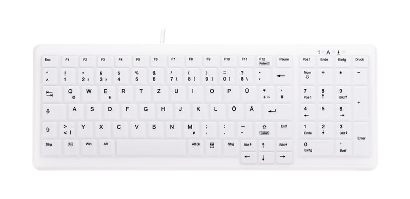 Contour Design Active Key Contour ClassicClean Medizinische Tastatur Abnehmbare Abdeckung Kompakt Kabelgebunden Weiß DE C7000