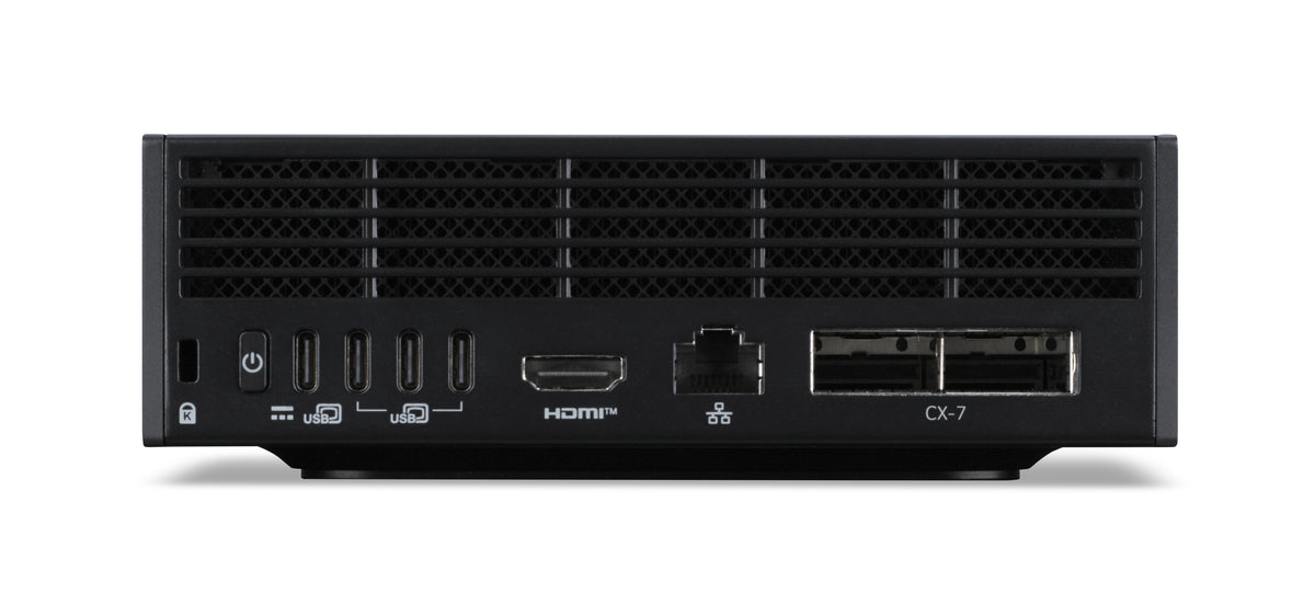 Acer Veriton GN100 AI-006 GB10 128 GB LPDDR5x-SDRAM 2 TB SSD DGX OS Mini PC Arbeitsstation Schwarz, Grau