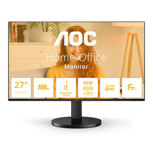 AOC B3 Q27B3CF2/23 Computerbildschirm 68,6 cm (27") 2560 x 1440 Pixel Quad HD Schwarz