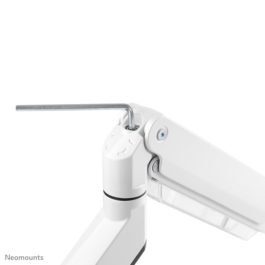 Neomounts NM-D775WHITEPLUS Monitorarm 10-49" - Gasfeder - Topfix - 180°-Stopp