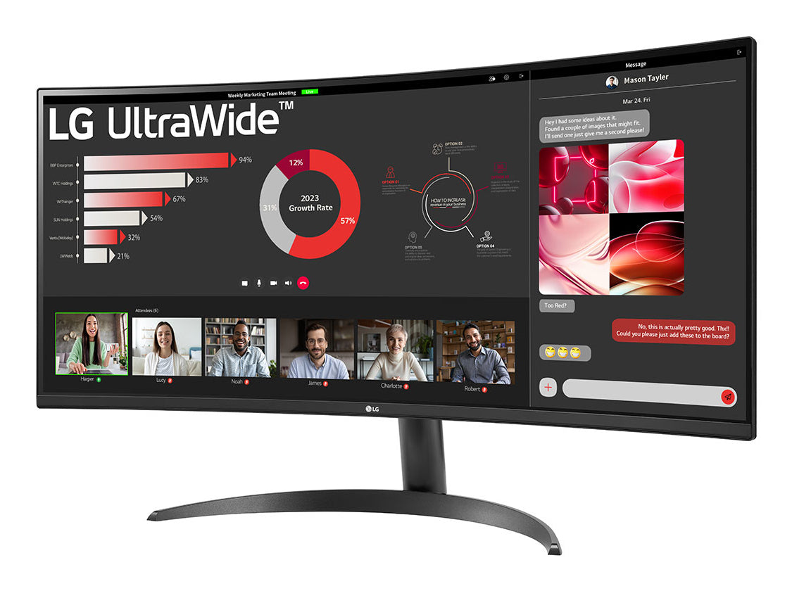 LG 34WR50QK-B Computerbildschirm 86,4 cm (34") 3440 x 1440 Pixel Wide Quad HD Schwarz