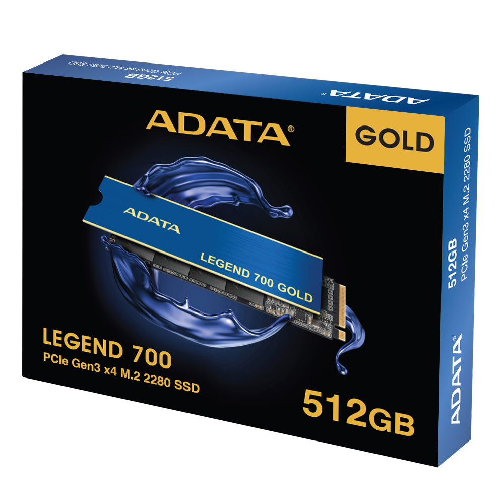 ADATA LEGEND 700 SLEG-700G-512GCS-S48 Internes Solid State Drive 512 GB M.2 PCI Express 3.0 NVMe 3D NAND