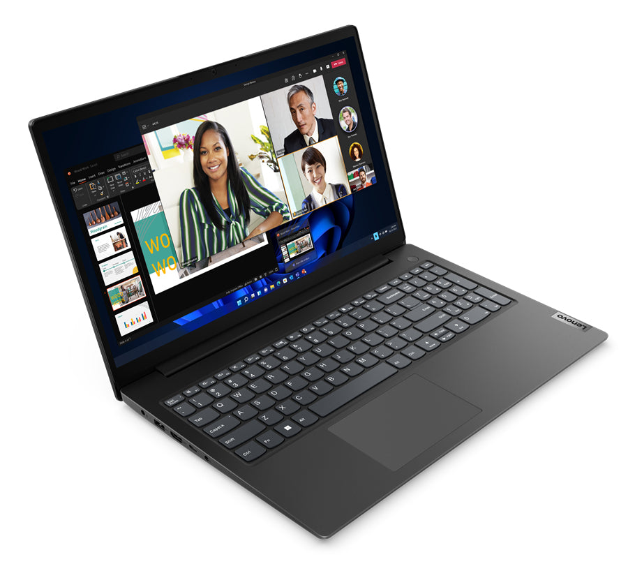 Lenovo V15 G4 AMN AMD Ryzen™ 3 7320U Laptop 39,6 cm (15.6") Full HD 8 GB LPDDR5-SDRAM 256 GB SSD Wi-Fi 5 (802.11ac) Windows 11 Home Französisch Schwarz
