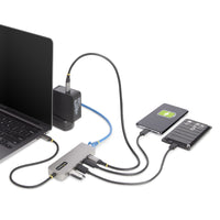 StarTech.com 3-Port USB-C Hub mit 2.5Gbps Ethernet und 100W Power Delivery Pass-Through, USB 3.2 10Gbps, 2x USB-A/1x USB-C, Mini USB Hub, USB C auf USB Adapter, USB C Verteiler