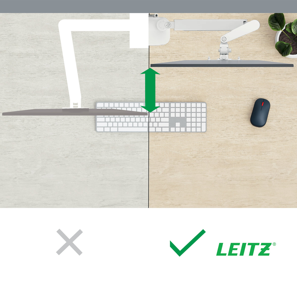 Leitz 65380085 Flachbildschirm-Tischhalterung 81,3 cm (32") Tisch/Bank Grau