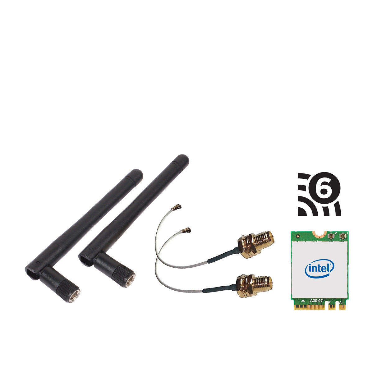 Shuttle WLN-M3 - WLAN Kit für Edge PC Series SPCEL, Intel WLAN M.2 card (ax)/Bluetooth, inklusive Kabel und externe Antennen