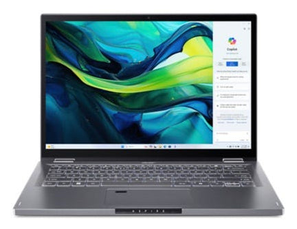 Acer Aspire Spin 14 ASP14-52MTN Intel Core Ultra 7 155U Laptop 35,6 cm (14") Touchscreen WUXGA 32 GB LPDDR5x-SDRAM 1 TB SSD Wi-Fi 6E (802.11ax) Windows 11 Home Deutsch Grau