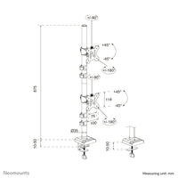 Neomounts DS60-600BL2V Monitorarm für zwei Bildschirme 10-32"