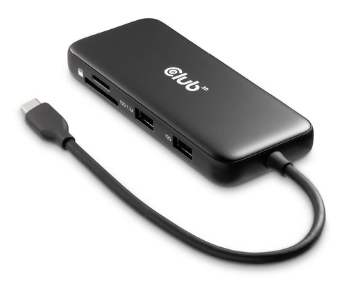 CLUB3D 8-1 Portable Dock USB Type-C® 10Gbps to HDMI™ and DisplayPort™ 8K30Hz PD Max.100Watt