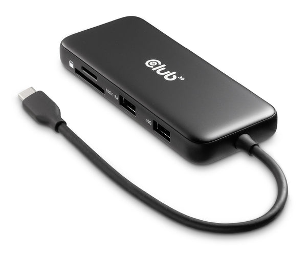 CLUB3D 8-1 Portable Dock USB Type-C® 10Gbps to HDMI™ and DisplayPort™ 8K30Hz PD Max.100Watt