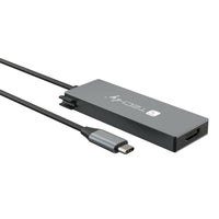 Techly IUSB32C-HUB4HPD laptop-dockingstation & portreplikator Kabelgebunden USB 3.2 Gen 2 (3.1 Gen 2) Type-C Grau