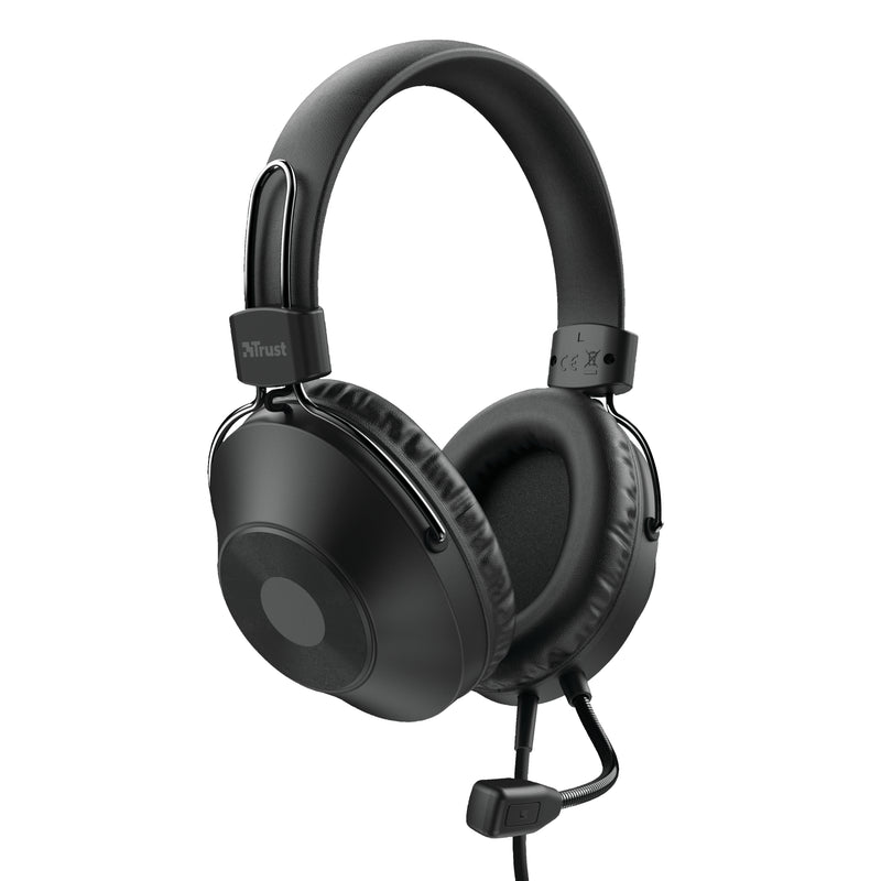 Trust HS-250 Kopfhörer Kabelgebunden Kopfband Anrufe/Musik Schwarz