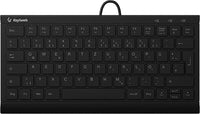 KeySonic KSK-5011ELC (DE) Mini Tastatur, Hintergrundbeleuchtung, integrierter Nummernblock, Combo, schwarz