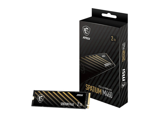 MSI SPATIUM M460 PCIE 4.0 NVME M.2 2TB Internes Solid State Drive PCI Express 4.0 3D NAND