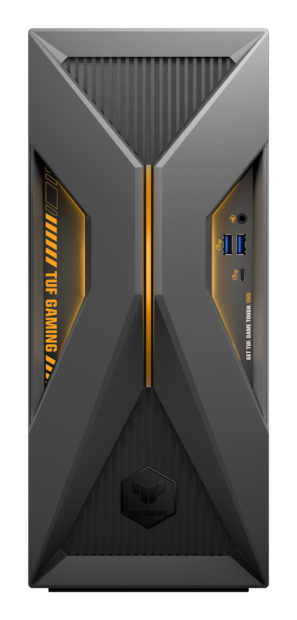 ASUS TUF Gaming T500 T500MV-07240H258W Intel Core 7 240H 16 Go DDR5-SDRAM 1 To SSD NVIDIA GeForce RTX 5060 Ti Windows 11 Home PC mini-tour Gris