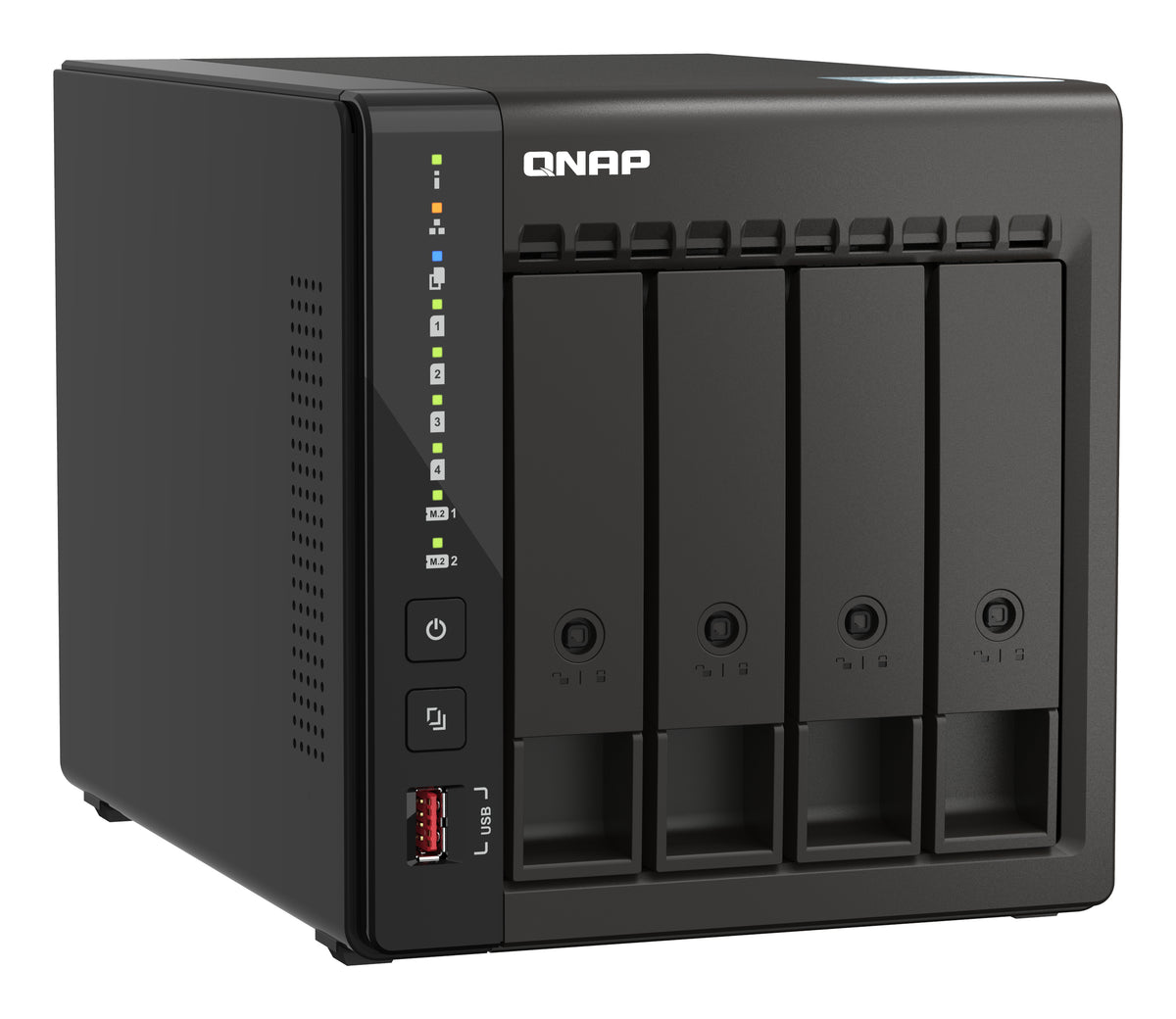 QNAP TS-453E NAS Tower Intel® Celeron® J6412 8 GB 0 TB QNAP QTS Schwarz