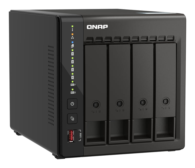 QNAP TS-453E NAS Tower Intel® Celeron® J6412 8 GB 0 TB QNAP QTS Schwarz