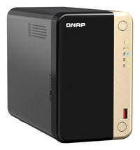 QNAP TS-264 NAS Tower Intel® Celeron® N5095 8 GB 0 TB QNAP QTS Schwarz, Gold