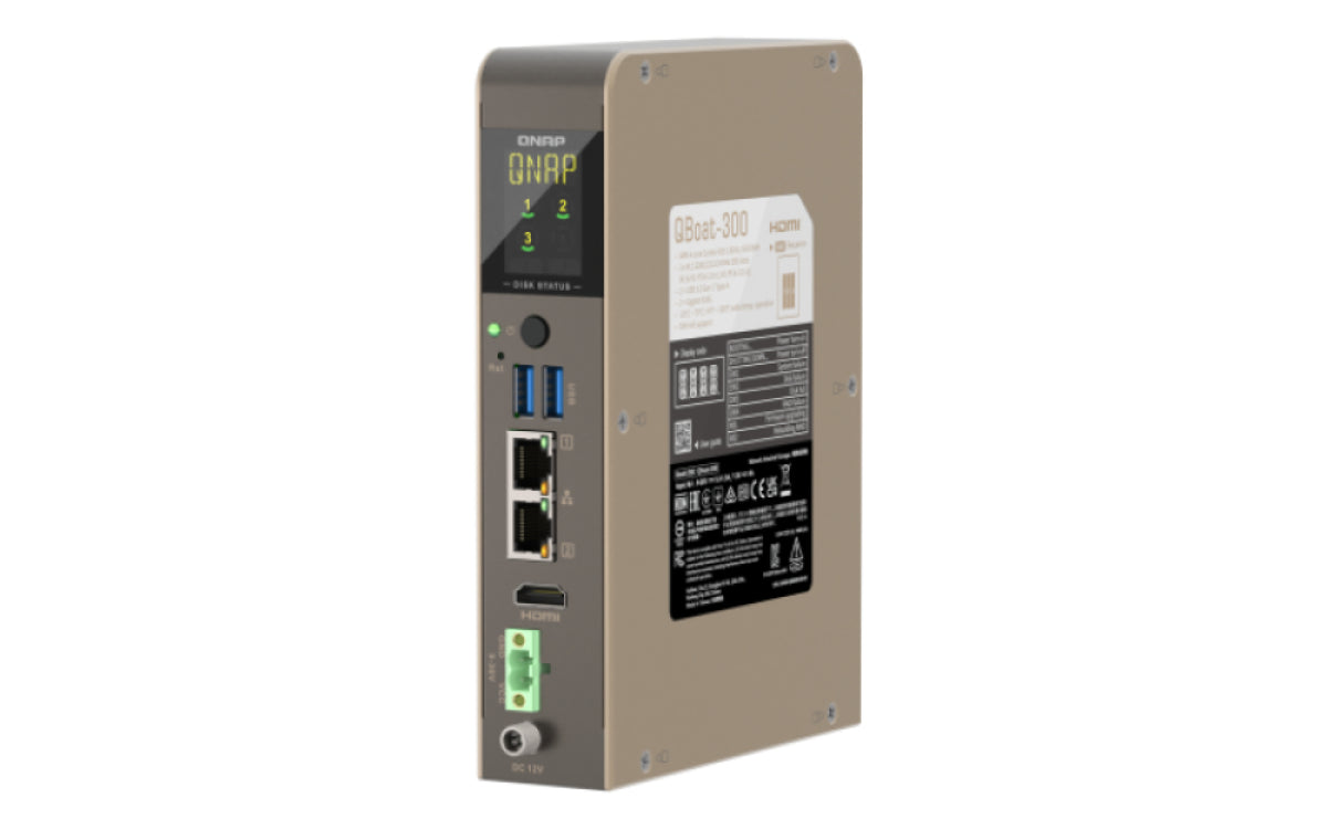 QNAP QBoat-300 NAS Kompakt 4 GB 0 TB QNAP QTS Grau